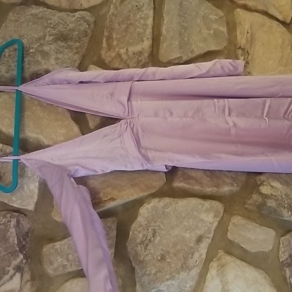 Missguided Lavendar Satin Cold Shoulder maxi dress size US 2 new with tags - Picture 6 of 8